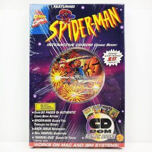 Spider-Man Vintage Interactive Comic Book CD-ROM 1995 Marvel Toy Biz 90s Sealed